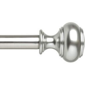 Umbra Dorset Curtain Rod for Window, Includes Knob Finials, Brackets and Mounting Hardware, 36-72 Inch (91-183cm), Nickel