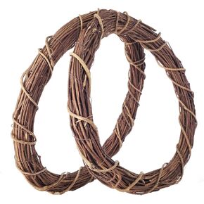 Natural Large Grapevine Wreath 18 Inch Vine Crafts - Round Stick Blank Wreath Form - DIY Wreath Making Supplies for Front Door Decor - 2 Pack
