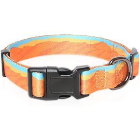 Timos Dog Collar, Adjustable Soft Dog Collar for Small Medium Large Dogs,Print Patterned Puppy Collars with Quick Release Buckle for Boy and Girl Female Dogs,M Length 13.39''-20.87''