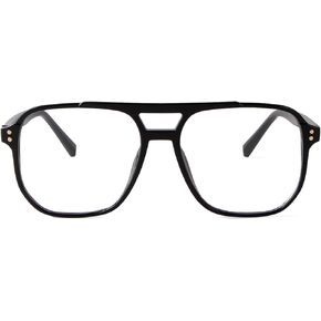 ADE WU Blue Light Blocking Glasses for Women Men, 70s Vintage Oversized Square Aviator Blue Light Glasses