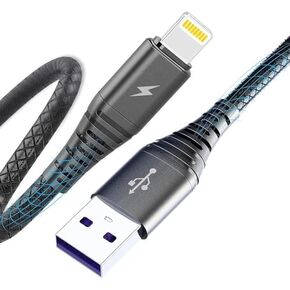 سلك شاحن iPhone بطول 15 قدم من Cabepow، [معتمد من Apple MFi] كابل iPhone USB A طويل إلى Lightning، سلك شحن سريع 2.4A iPhone لهاتف iPhone 14 13 12 11 Pro Max/Pro/Plus/X/XS/XR/XS Max/ 8/7