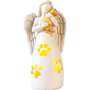 Dog Memorial Gifts, Angel Holding Dog Figurines, Dog Angel Statues, Loss of Dog Sympathy Gift for Dog Lovers, 6 INCH