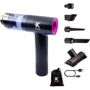 Handheld Car Vacuum Cleaner Cordless, Dual Gear 7.5K PA & 12k Pa High Power Brushless Motor | Portable, Blower, Inflator, Deflator & Duster with Multi-Nozzles for Car, Home & Kitchen, Office