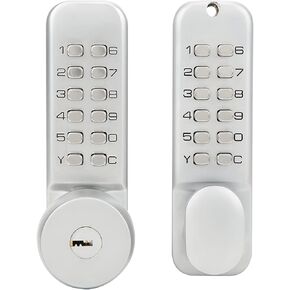 Mechanical Door Lock, Mechanical Code Lock, Keyless Entry Door Lock Set,Mechanical Combination Door Lock Double‑Sided with Keys,Gate Security for Home/Hotel/Office/Studio