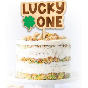 غلاف كعكة خشبي من Sweet One لعيد الميلاد الأول/الأول - دعائم صور للحفلات بطابع الفراولة، تزيين الكيك، لوازم هدايا حفلات استقبال المولود الجديد بعمر عام واحد (غطاء كعكة من خشب الفراولة)