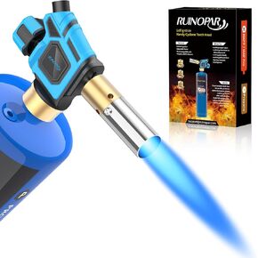 Propane Torch Head, Trigger Start Propane Torch Head with Self Ignition, Mapp Map Gas Torch Fuel by Propane MAPP MAP PRO Gas Cylinder for Brazing Welding Soldering Cooking DIY