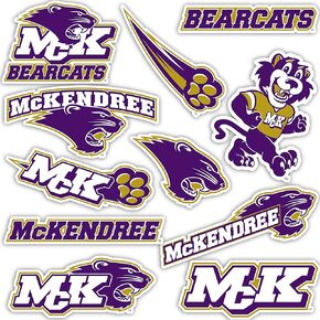 Desert Cactus McKendree University MCK Bearcats Stickers Vinyl Decals Laptop Water Bottle Car Scrapbook 11.38x8.94 Sheet T2 (Type 2)