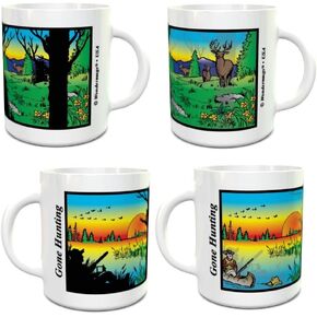 Gone Hunting Magic Mug - Color Changing Mug - Coffee Mug - Duck Deer Bow Rifle Hunter - Dad Father Gift - 11oz size