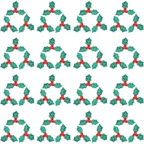 100Pcs Christmas Cloth Holly Berries with Three Leaves for Wreath Arrangement Vase Fillers Floating Craft Party Home