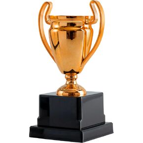Golden Soccer Trophy Cup - Small Metal Award for Kids, Beer, and Champions League