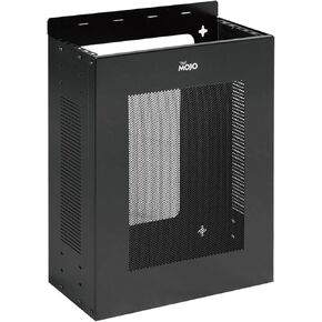 4U Vertical Wall-Mount Rack Cabinet Enclosure, Low Profile, Wall Mountable Server Racks, Black