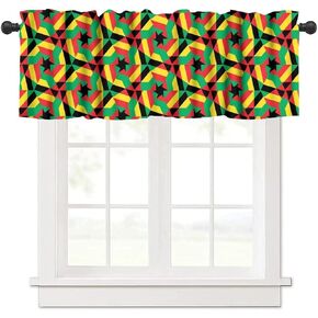 African Tribal Window Valance Curtain African Mud Cloth Pattern Abstract Geometric Ethnic Traditional Window Treatment Valances for Kitchen Dinning Living Room Bedroom 54x18inch