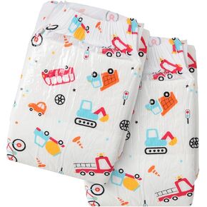 CutiePlusU Adult Diapers 2 Pieces, Incontinence Briefs with Tabs for Women and Men, Maximum Overnight Absorbency- Little Princess (Large 37"-47")