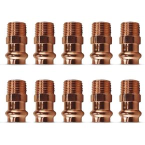 محول ذكر ProPress Fittings 3/4 بوصة - تركيب نحاس الضغط P x Male NPT - اتصال للسكن والتجاري - متين وموثوق (عبوة من 10) in Kuwait