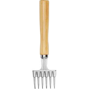 New Star Foodservice 48346 Ice Chipper Crusher Nickle Plated with Wood Handle, 9", Silver