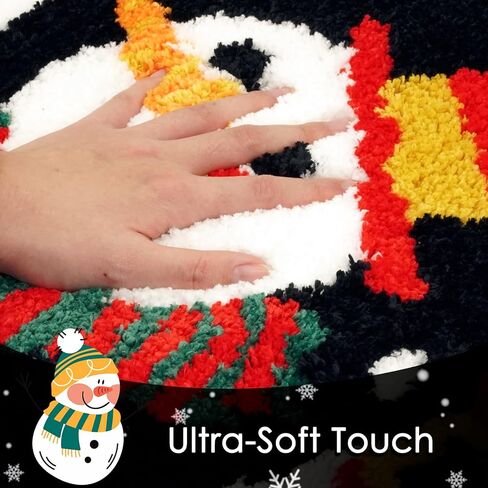 Mocsicka Christmas Bath Mat Cute Christmas Joy Bathroom Rugs Christmas Bathroom Decor Non Slip Bathroom Mat Joy Absorbent Washable Bath Rugs for Bathroom 20x32 inches in Kuwait