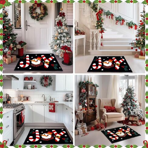 Mocsicka Christmas Bath Mat Cute Christmas Joy Bathroom Rugs Christmas Bathroom Decor Non Slip Bathroom Mat Joy Absorbent Washable Bath Rugs for Bathroom 20x32 inches in Kuwait