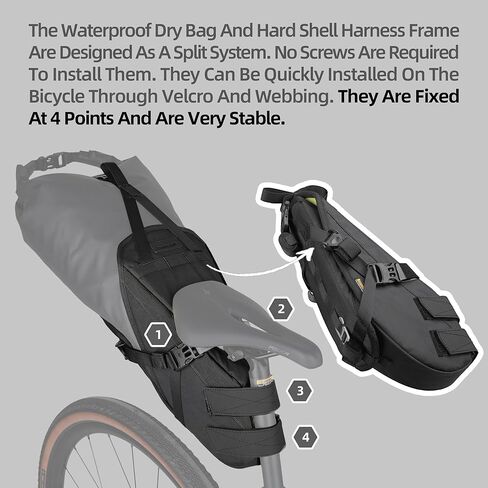 Rhinowalk bicycle saddle bag waterproof 14L bicycle bag seat bag storage bag for outdoor bikes mountain bikes road bikes in Saudi Arabia