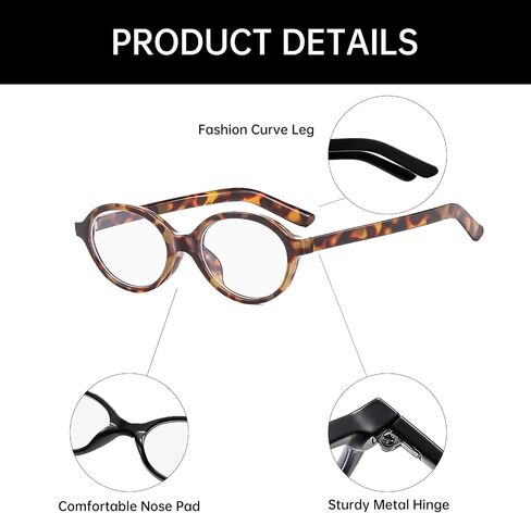 YAMEIZE Small Oval Blue Light Blocking - Glasses Women Men Retro Clear Anti Blue Light Eyeglasses for Computer Gaming in Saudi Arabia