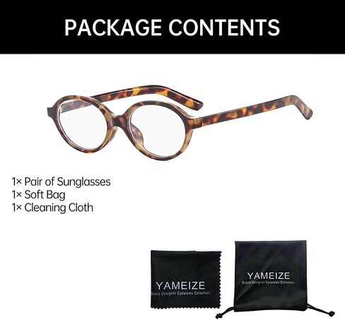 YAMEIZE Small Oval Blue Light Blocking - Glasses Women Men Retro Clear Anti Blue Light Eyeglasses for Computer Gaming in Saudi Arabia