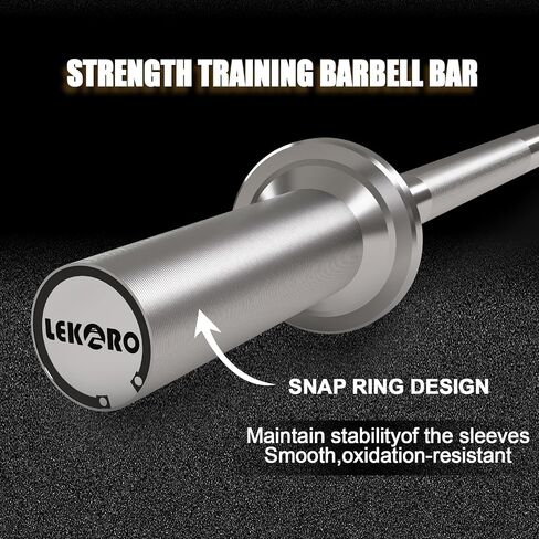 Olympic EZ Curl Barbell Bar, 48-inch Curling Bar, Fits 2-inch Weight Plates, Strength Training Bar for Squats, Hip Thrusts, Bench Press, and Weightlifting, with 2 Spring Collars (350LBS Weight Capacity） in Kuwait