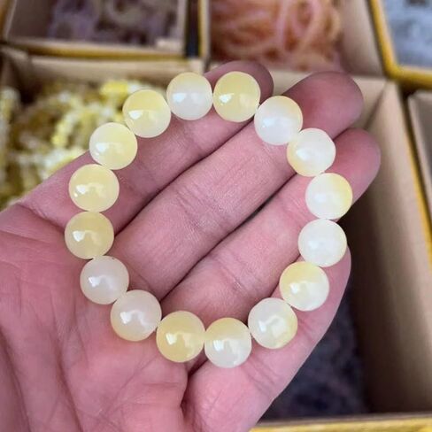 Ice transparent gradient bracelet 10mm 12mm dual color ice cracked bracelet student prayer beads（12mm white）, 4in*4in in Kuwait