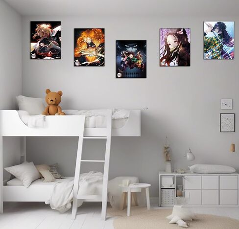 Selesmir تصميم أنيمي ملصق ملصقات أنيمي للبنين غرفة ملصق الفن يطبع غير المؤطرة مجموعة من 5 (8x10 بوصة) اليابانية أنيمي جدار الفن ملصق غرفة نوم المنزل غرفة اللعب جدار ديكور in Saudi Arabia