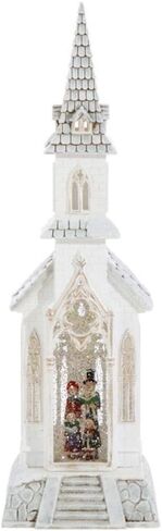 Raz Imports 18" CAROLER LIGHTED WATER CHURCH in Saudi Arabia