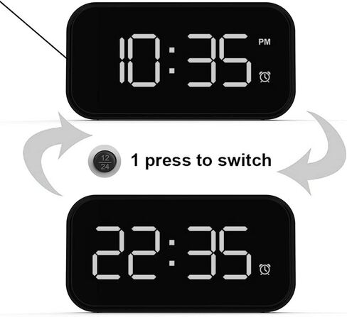 Yosoo Digital Alarm Clock, USB Desktop Large Display Electronic Clock, Has No Dazzling Lights or Any Annoying Sounds, Creating a Quiet Sleeping Environment in Saudi Arabia