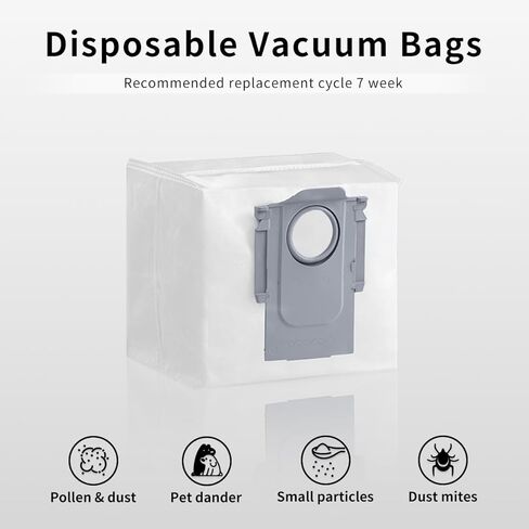 Robot Vacuum Cleaner Accessories, 14Pack Highly Configured Version Dust Bag for Roborock Qrevo S8 MaxV Ultra,S8 Max Ultra,Qrevo Pro,Qrevo S,Qrevo Master and Qrevo Plus in Kuwait