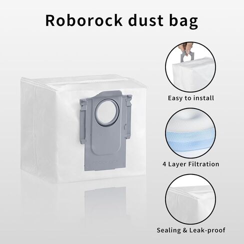 Robot Vacuum Cleaner Accessories, 14Pack Highly Configured Version Dust Bag for Roborock Qrevo S8 MaxV Ultra,S8 Max Ultra,Qrevo Pro,Qrevo S,Qrevo Master and Qrevo Plus in Kuwait