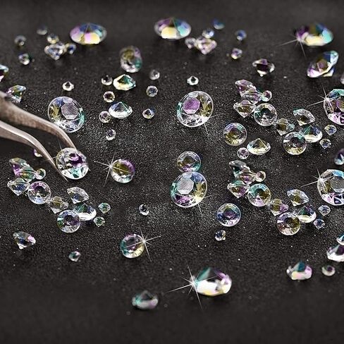 4000 Pcs Multi-Size Combination Wedding Table Scattering Crystal, Plastic Diamond Vase Rock Centerpiece for Vase Fillers Party Tables (AB White) in Saudi Arabia