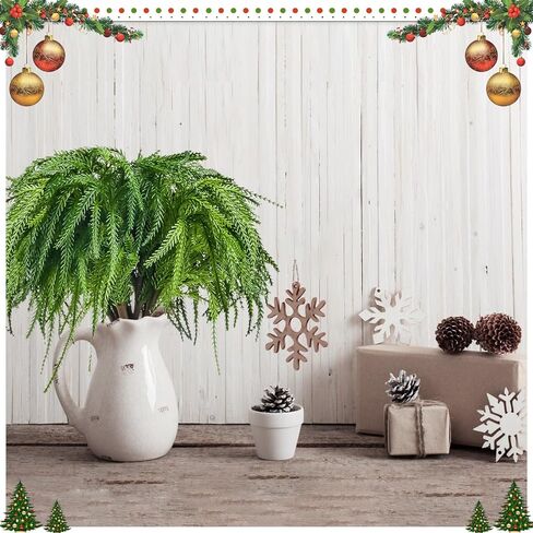 VAIPI 16 قطعة من فروع صنوبر نورفولك للكريسماس 45.72 سم اصطناعية لعيد الميلاد نورفولك من إبر الصنوبر فروع الصنوبر الخضراء وسيقان فروع صناعية لتزيين المنزل والحديقة in Kuwait