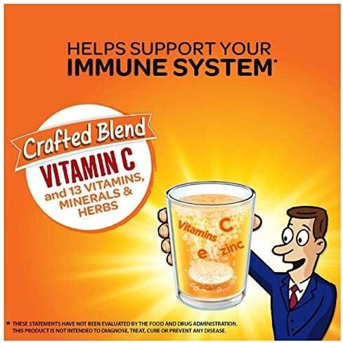 Airborne Zesty Orange Effervescent Tablets, 10 count - 1000mg of Vitamin C - Immune Support Supplement (Pack of 3) in Saudi Arabia