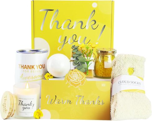 Thank You Gifts for Women,Appreciation Gifts for Teacher Nurse,Best Thank You Gift Basket Box for Boss Coworker Employee Family Relative Long Distance Friends Volunteer Coach Mentor Neighbour in Saudi Arabia