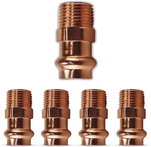 ProPress Fittings 3/4 inch Male Adapter - Pressure Copper Fitting P x Male NPT - Connection for Residential, Commercial - Durable, Reliable (Pack of 10) in Saudi Arabia
