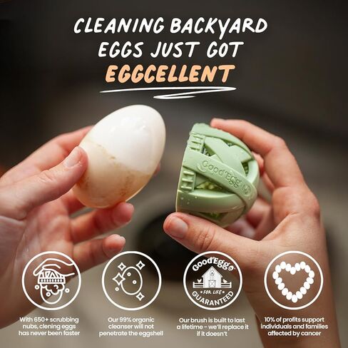 Brush - The Original Egg Brush (Standard), Silicone Egg Cleaning Brush, Reusable Egg Scrubber, Good Egg Cleaner Standard Egg Size in Saudi Arabia