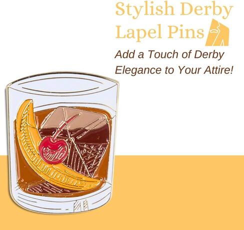 بدلة رجالية من Derby Horse Racing دبوس طية صدر السترة - إكسسوار ملابس كنتاكي بوربون - هدية جلاب النعناع - ملابس الحفلات والملابس والهدايا in Saudi Arabia
