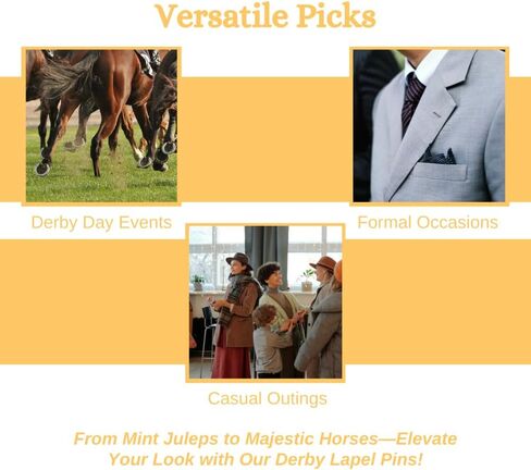 بدلة رجالية من Derby Horse Racing دبوس طية صدر السترة - إكسسوار ملابس كنتاكي بوربون - هدية جلاب النعناع - ملابس الحفلات والملابس والهدايا in Saudi Arabia