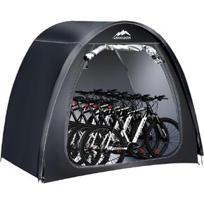 outdoor bike storage tent, with removable waterproof sun protection cover made of 210D Oxford cloth PU 4000mm waterproof fabric for bicycles, motorbikes, gardening tools and other items