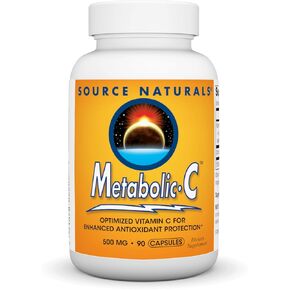 Source Naturals Metabolic C, Optimized Vitamin C for Enhanced Antioxidant Protection*, 500 mg - 90 Capsules