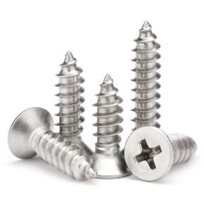 200PCS #6 x 1 304 Stainless Steel Flat Head Phillips Wood Screw