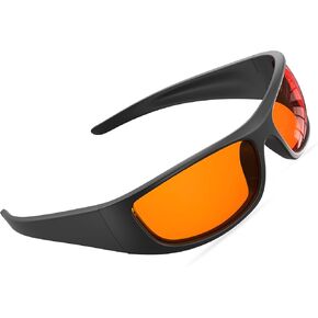 Bloomoak 99% Blue Light Blocking Glasses,Nighttime Sleep/Gaming Glasses,Fully Wraparound Your Eyes with No Leaks for Blue Lights
