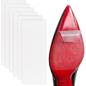 6 Pcs Shoe Sole Protector for Heels, Non-Slip Shoes Pads for Bottom of Shoes, Self-Adhesive High Heel Protectors, Anti Slip Shoe Bottom Protector (Clear)