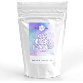 Kids Defense | Orthomolecular Dose of 1000 mg Vitamin C and 250 mg B3 | Pure, Corn Free, & GMO-Free | Cotton Candy Flavor, 30 Servings