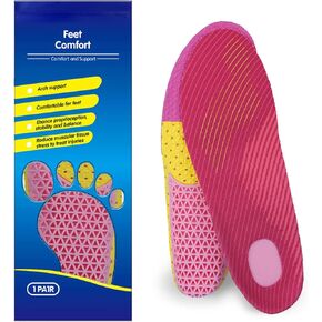 Men Gel Shoe Inserts Women Shock Absorbing Arch Support Silicone Heavy Duty Work Boots Insoles for Standing All Day