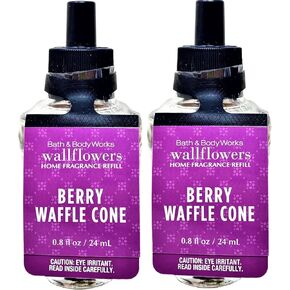 Bath Body Work BERRY WAFFLE CONE Wallflowers Home Fragrance Refill Set - Lot of 2, Purple