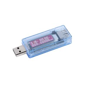 KWS-V20 USB Tester Voltmeter Ammeter Multimeter 3-9V 0-3A LCD Digital Display Power Battery Tester for Power Capacity Mobile Phone Charger with Blue Shell