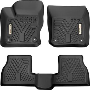 YITAMOTOR Floor Mats Compatible with 2012-2018 Ford Focus, Front 1st & 2nd Seat All Weather Protection Floor Mats Set Black