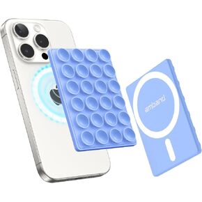 amBand Magnetic Suction Phone Mount for MagSafe Case, Silicone Octo Cup Buddy Sticky Grip Holder for iPhone, Removable Hands-Free Selfie/Video for TikTok Influencers, Women Girl Teen Gift, Light Pink
